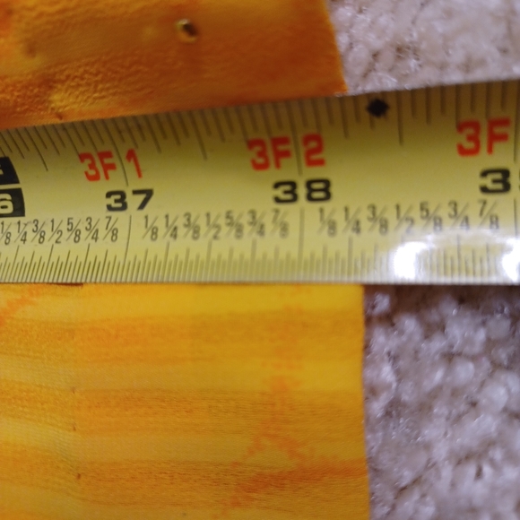 Beautiful Chiffon Sunflower Yellow Floral Blouse & Pants set w Sequence - Picture 8 of 14